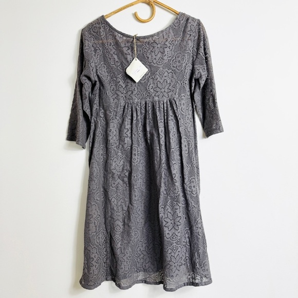 Matta NY gray lace 3/4 sleeves tunic - Picture 3 of 10